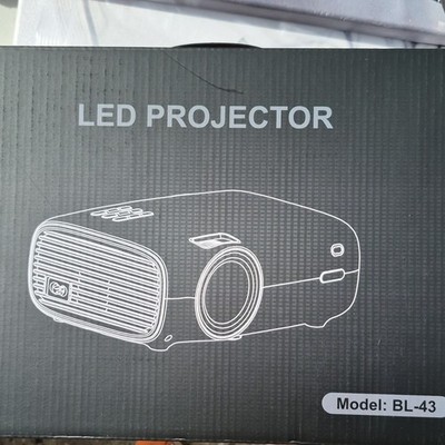 Topvision BL-43 LED Multimedia Projector Black 100-240V Home Theater Video