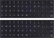 English Keyboard Stickers, 2 Pack Replacement Letters