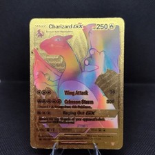 Pokémon Charizard GX Gold Foil Custom Collectible Card
