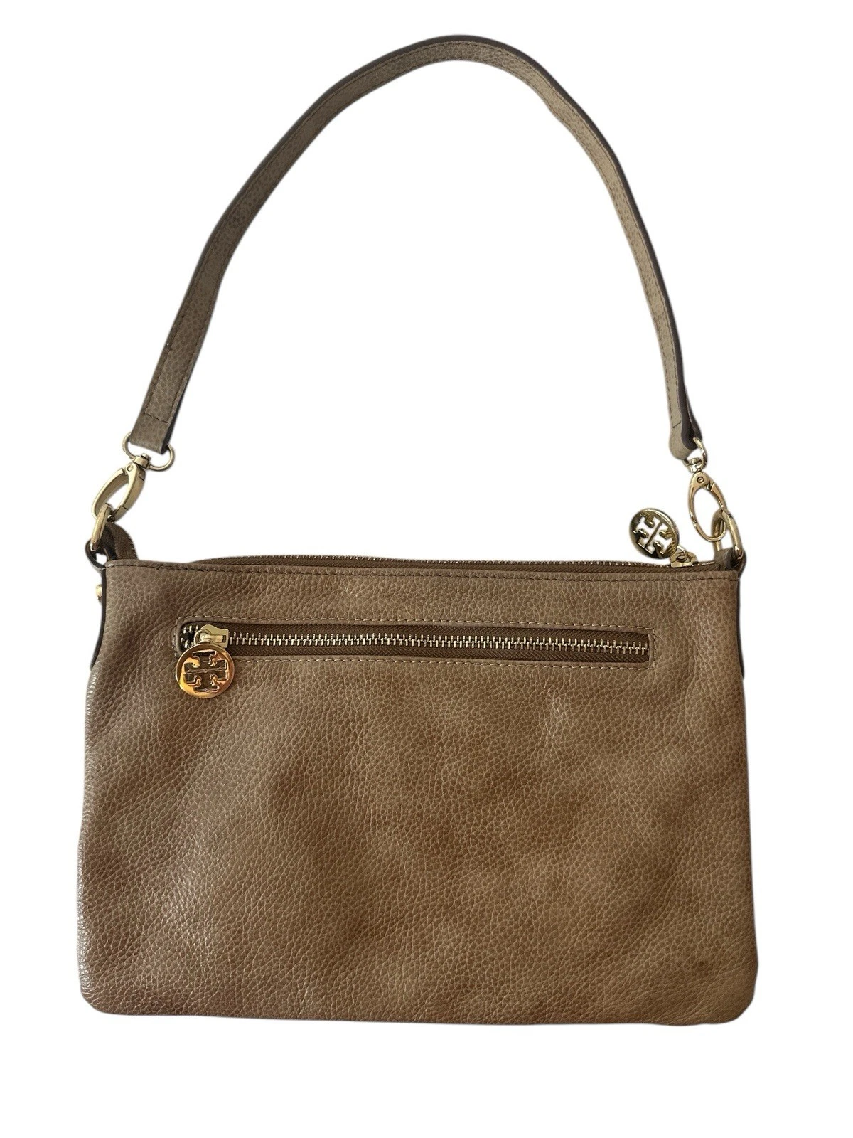 Borsa a tracolla Tory Burch borsa donna designer beige oro media festa formale