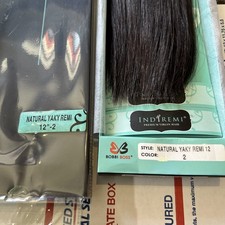 indi remi hair bobbi boss hair extensions Natural Yaki 12  Inches Color 2