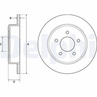 2X Delphi Bremsscheibe BG3739 FüR Chrysler Dodge Jeep