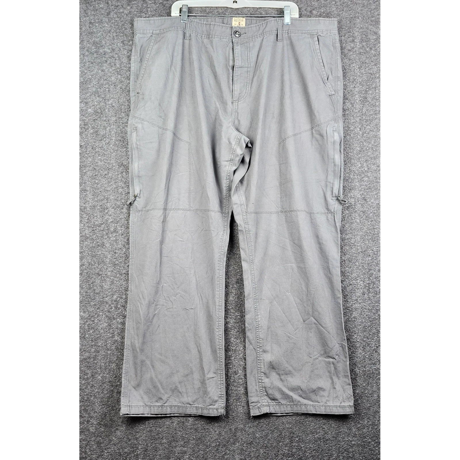 RedHead Utility Canvas Pants Mens 48x30 Gray Straight Leg Workwear 612RHF1