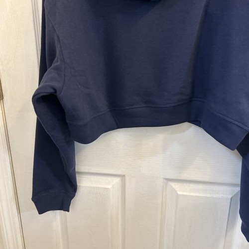 Sudadera con Capucha Recortada Victoria’s Secret Rosa Everyday Fleece, Talla Grande, Azul Marino Nueva con Etiquetas - Imagen 14 de 21