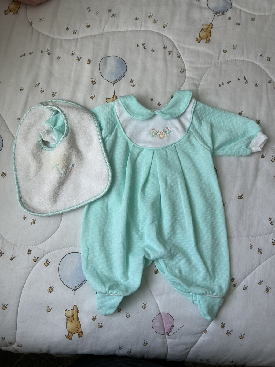 Vintage Baby Dior Unisex Infant Minty Green Sleep and Play with