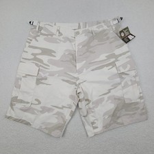 Rothco BDU Combat White Camo Cargo Shorts Mens Large L Regular Cotton Poly New 