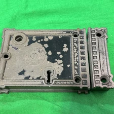 Antique Whipple Mfg. Rim Lock Mortise Night Latch Cast Iron Keeper No Key