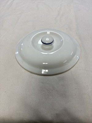 Vintage Stoneware Dome Top Crock Lid Button Knob Off White - Lid Only