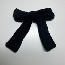 Large Velvet Hair Bow for Women/Girls Black Hair Barrettes Clip French Barrette