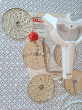 Moulinex 445 - Mouli-Julienne - Küchenreibe 5 Arbeitsscheiben. Beige .