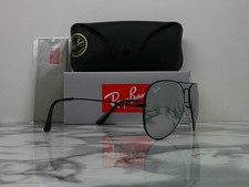Classic Ray-Ban RB3025W G-15 Aviator Sunglasses Black Mirrored Never Worn