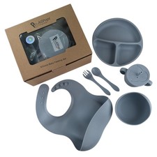 Silicone Baby Feeding Set, BPA-free, made with food-grade silicone