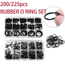225pc Assorted O RING SET Black Rubber Seals Sink Tap Washers Plumbing Air Gas🔥