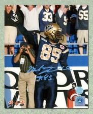 Milt Stegall Winnipeg Blue Bombers Signed Touchdown Celebration 8x10 Photo