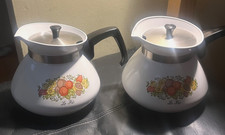 2 pc.  Corning Ware “Le The” Teapot Kettle With Lids  P-104