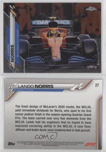 2020 Topps Chrome Formula 1 F1 Cars Lando Norris #27 Rookie RC