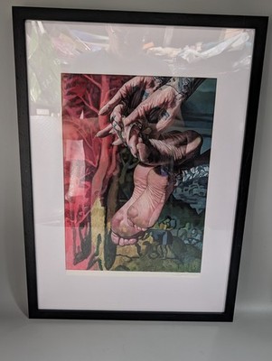 Sarah Muirhead ''Foot Print'' signierter Giclée-Druck auf hochwertigem Papier, gerahmt 