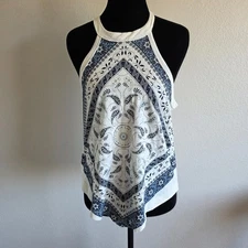 NEW Shyanne Women's Western Cowboy Tank Top Paisley Cotton Sleeveless Size S