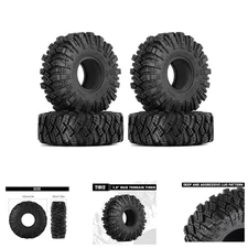 Mud Terrain Tires Set of 4 1.9 S5 Compound For RC Crawler Foam Inserts Deep Lugs