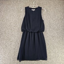 Banana Republic Dress Womens Sz 4 Sleeveless Lined Zip Black