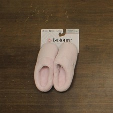 Isotoner Womens Terry Clog Slippers Non Slip 96035 Peony Pink M 7.5-8 