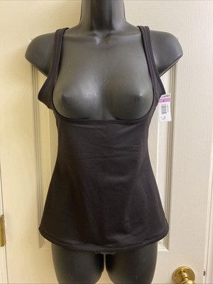 CUPID No Visible Lines Open Bust Shaping Tank NWT Size X-Large Black Style 5441