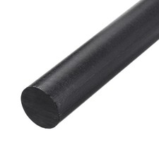 ABS Plastic Rod Round Solid Bar 40mm x 200mm Black