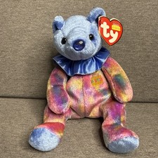 7.5  September Birthday Bear Ty Beanie Baby Retired Stuffed Plush Toy Multicolor