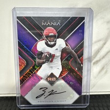 2022 Wild Card Auto Mania Zonovan Knight Auto 3/8 SSP Rookie Auto. rookie card picture