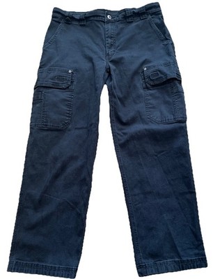 Duluth Trading Flex Fire Hose Cargo Pants Black Men s 35x28 Work Utility Durable
