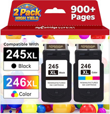 Canon 245XL 246XL Ink Cartridge Combo Pack 1 Black 1 Tri Color 2 Pack