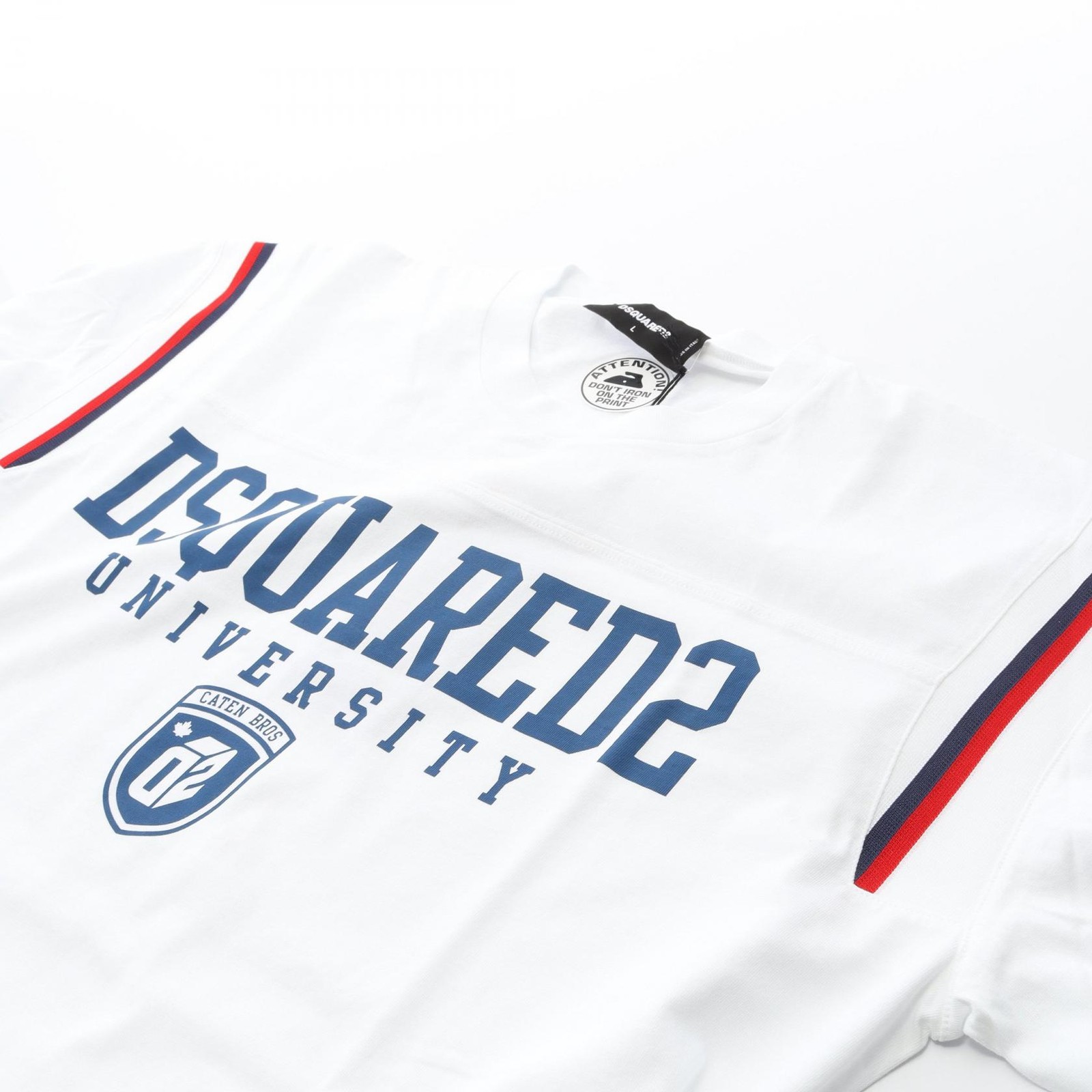 DSQUARED2 T-shirt #L long sleeves S74GD1148S20694100L cotton White NEW mens image 8