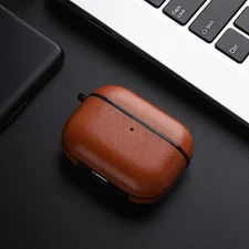 Case Cover For Airpods Pro 3 (2025) Leather Protective Shockproof With Keychain