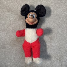 Vintage rubber face Mickey Mouse Disney plush 15" style 02230981