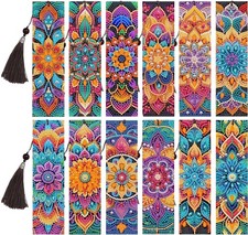12 Pcs Diamond Painting Art Bookmarks Kits Craft Supplies for Reading Lovers