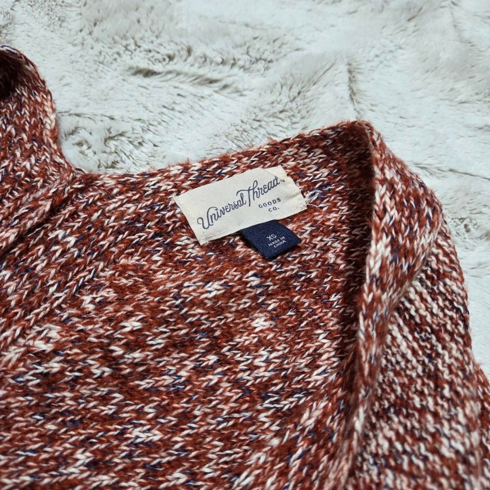 Universal thread marled yarn open front knit card… - image 5