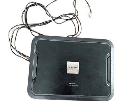 ALPINE　SWE-1500 Alpine SWE-1500 Powered Subwoofer Active Bass Box Car Audio Used