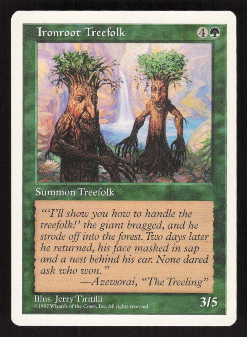 1997 Ironroot Treefolk Fifth Edition MTG