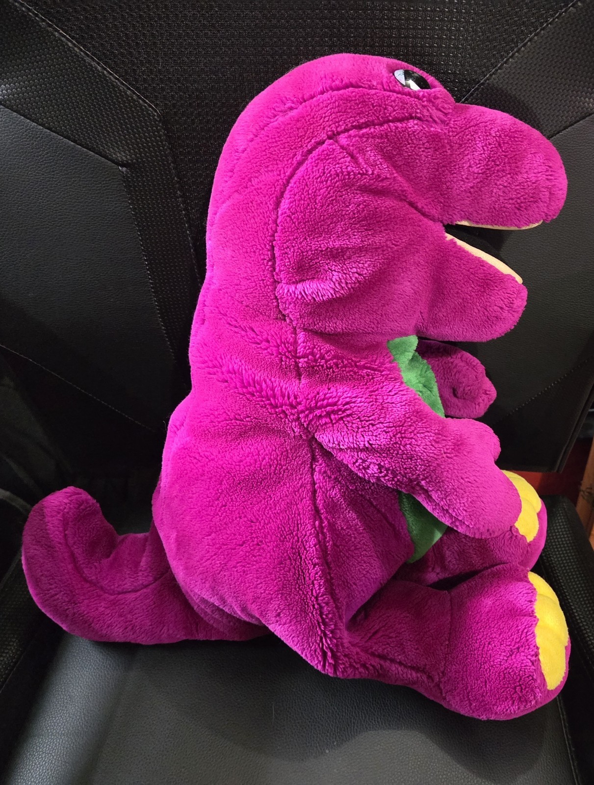 Vintage Barney The Purple Dinosaur Plush 20” Lyons Group Dakin Embroidered 1992