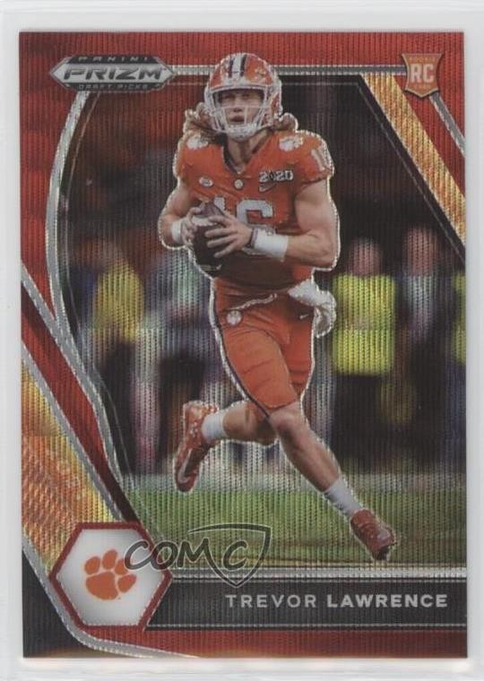2021 Panini Prizm Draft Picks Ruby Wave Prizm Trevor Lawrence #106 19bk