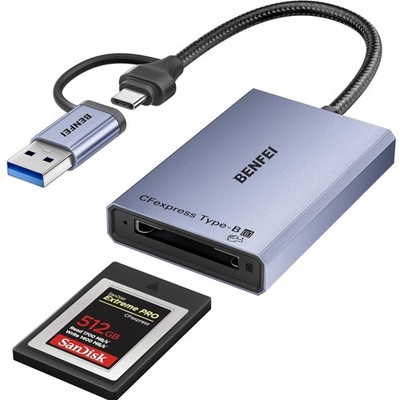CFexpress Kartenleser Typ-B USB 3.2 Gen 2 10 Gbit/s USB-C USB-A Adapter 