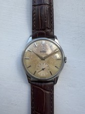 Omega 266 1945 Vintage Manual Wind Wrist Watch Tropical Dial 32mm Stainless Case