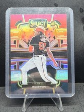 Panini 2024 Select James Wood Rookie Red & Blue Prizm #90 Washington Baseball