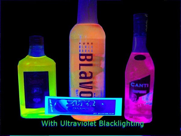 Líquido BRILLANTE: tinte reactivo de luz negra UV de neón - selecciona color y tamaño