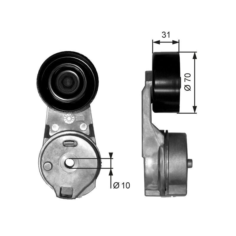 Gates T39065 V-Ribbed Belt Belt Tensioner Replacement Service Fits VW LT