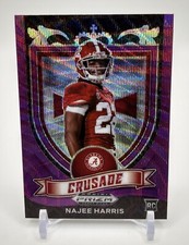 Najee Harris 2021 Panini- Prizm Draft Picks Purple Wave Crusade + Silver Crusade