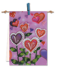 Flags kits with bead embroidery "Flowers of love", Pennant Flag Kit