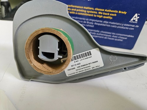 Original Brady BMP71 weißes Etikettendruckerband, 38,1 mm Breite x 25,4 m M MwSt. Inc - Bild 7 von 8