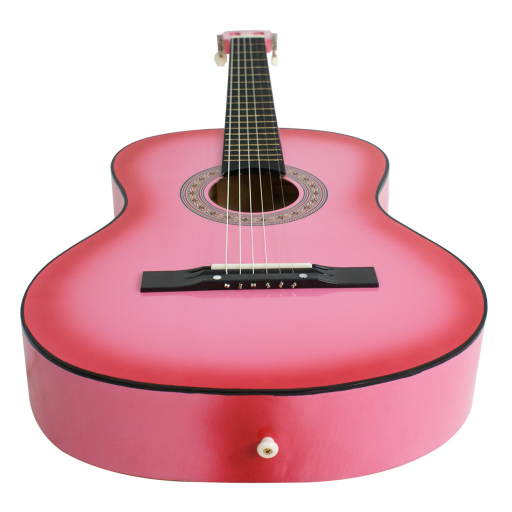 39“ Beginners Acoustic Guitar With Guitar Case, Strap, Tuner