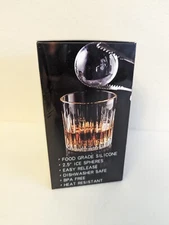 2 PACK-Ice Ball Maker Mold-Silicone Round 2.5 in Sphere Drink Cube BPA Free NIB